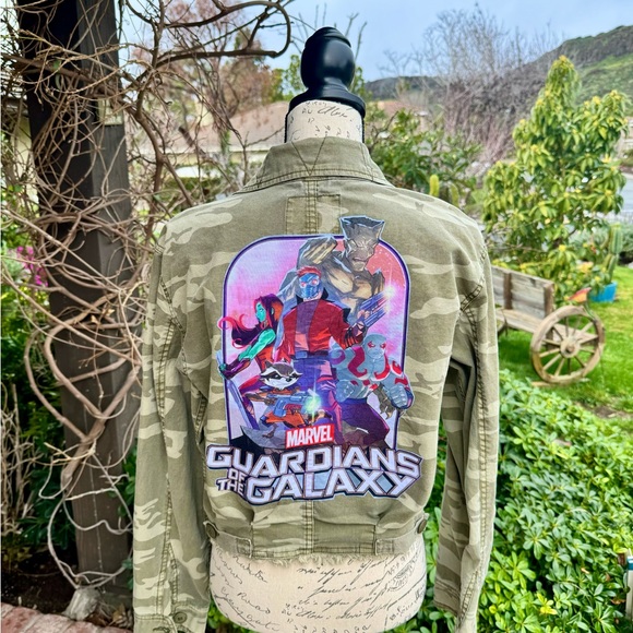 Vintage Camouflage Women’s Marvel “Guardians of the Galaxy” Jacket Size XS - Picture 1 of 2